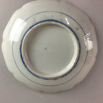 Japanese Sometsuke Porcelain Plate Vtg Floral Flower Vine Leaf Blue White PT489