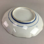 Japanese Sometsuke Porcelain Plate Vtg Floral Flower Vine Leaf Blue White PT490