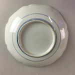 Japanese Sometsuke Porcelain Plate Vtg Floral Flower Vine Leaf Blue White PT491