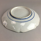 Japanese Sometsuke Porcelain Plate Vtg Floral Flower Vine Leaf Blue White PT492