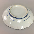 Japanese Sometsuke Porcelain Plate Vtg Floral Flower Vine Leaf Blue White PT505