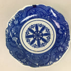 Japanese Sometsuke Porcelain Plate Vtg Floral Flower Vine Leaf Blue White PT505