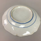 Japanese Sometsuke Porcelain Plate Vtg Floral Flower Vine Leaf Blue White PT506