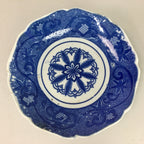 Japanese Sometsuke Porcelain Plate Vtg Floral Flower Vine Leaf Blue White PT506