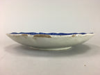 Japanese Sometsuke Porcelain Plate Vtg Floral Flower Vine Leaf Blue White PT507