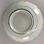 Japanese Sometsuke Porcelain Plate Vtg Floral Flower Vine Leaf Blue White PT507