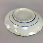 Japanese Sometsuke Porcelain Plate Vtg Floral Flower Vine Leaf Blue White PT507