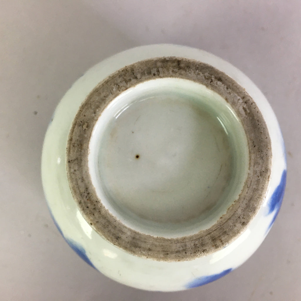 Japanese Sometsuke Porcelain Teacup Antique C1900 Yunomi Blue Dragon TC184
