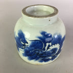 Japanese Sometsuke Porcelain Teacup Antique C1900 Yunomi Blue Dragon TC184