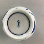 Japanese Sometsuke Porcelain Teacup Vtg Yunomi Blue White Floral Sencha TC54