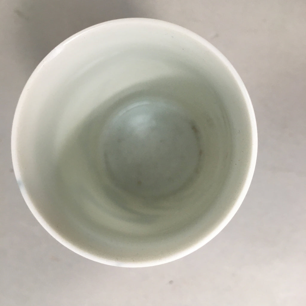 Japanese Sometsuke Porcelain Teacup Vtg Yunomi Blue White Sencha TC165