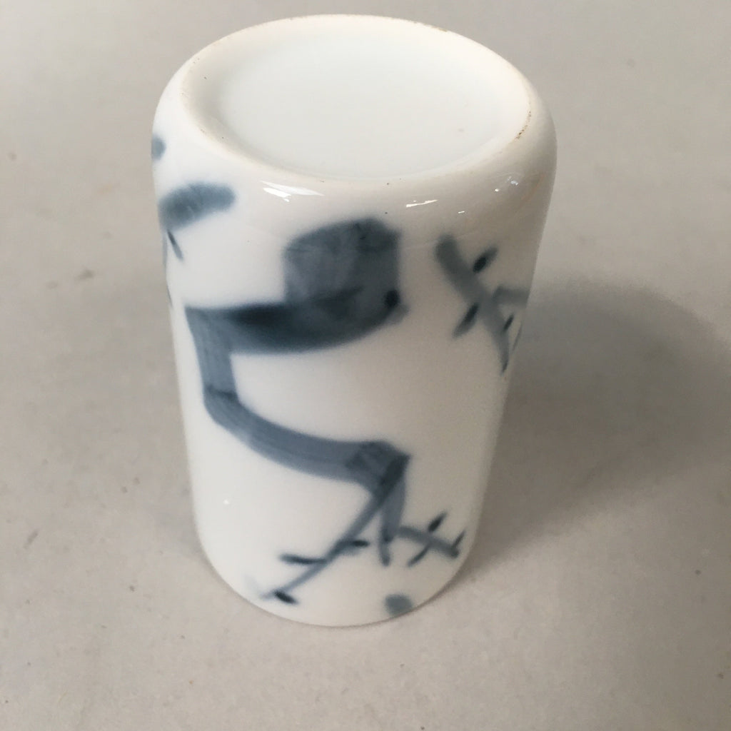 Japanese Sometsuke Porcelain Teacup Vtg Yunomi Blue White Sencha TC165