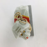 Japanese Stone Fighting Dog Figurine Vtg Kokeshi doll Gray Stone Sculpture KF56