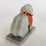 Japanese Stone Fighting Dog Figurine Vtg Kokeshi doll Gray Stone Sculpture KF56