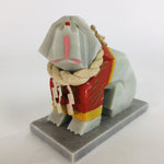 Japanese Stone Fighting Dog Figurine Vtg Kokeshi doll Gray Stone Sculpture KF56