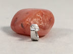 Japanese Stone Pendant Vtg Red Shiny Natural Brown Silver Parts JK55