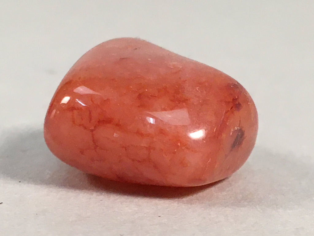 Japanese Stone Pendant Vtg Red Shiny Natural Brown Silver Parts JK55