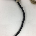 Japanese Stone Sango Coral Buddhist Prayer Beads Vtg Black Juzu Rosary Bracelet
