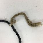 Japanese Stone Sango Coral Buddhist Prayer Beads Vtg Black Juzu Rosary Bracelet