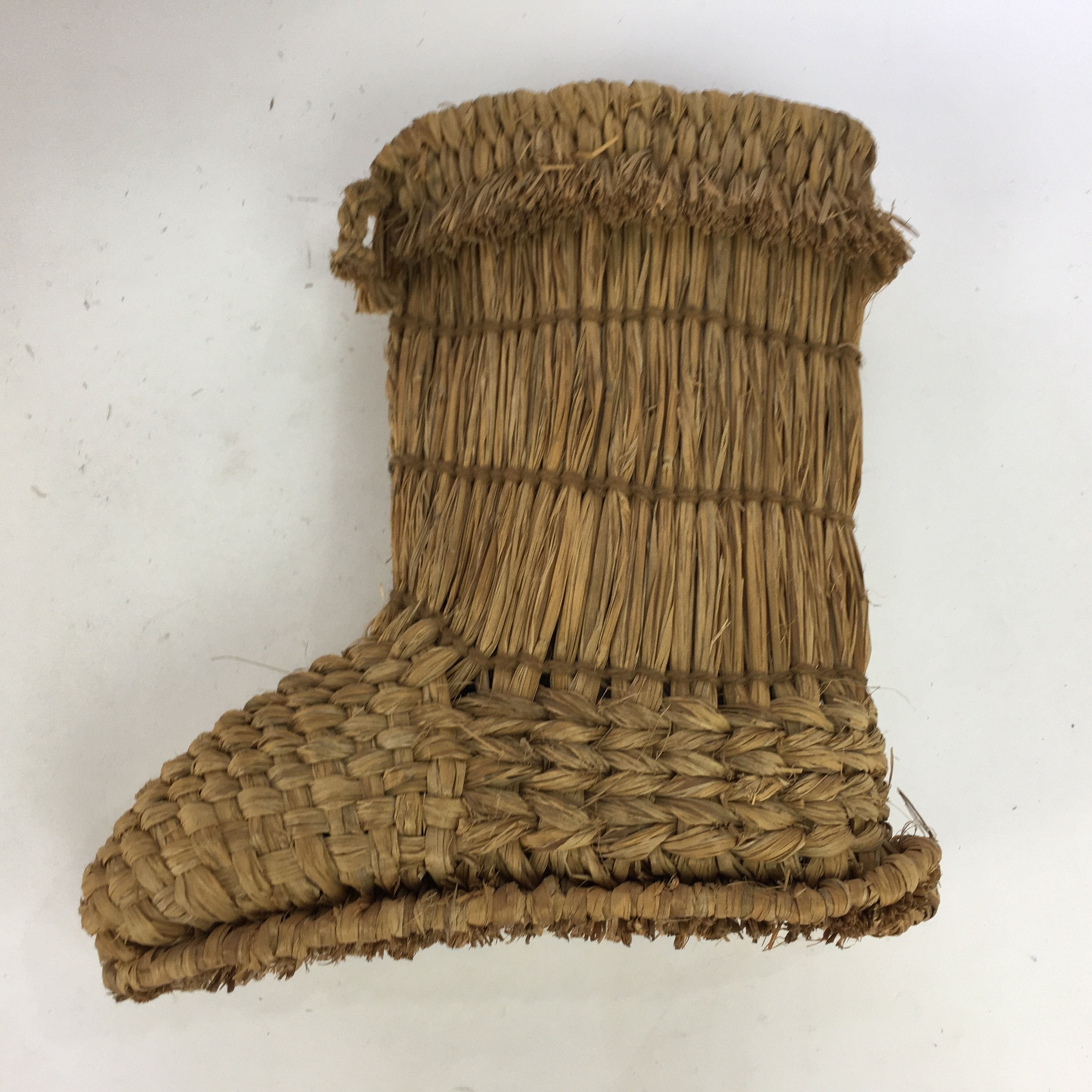 Japanese Straw Boots Vtg Wara Nagagutsu Snow Boots Handmade Folk Craft Z2