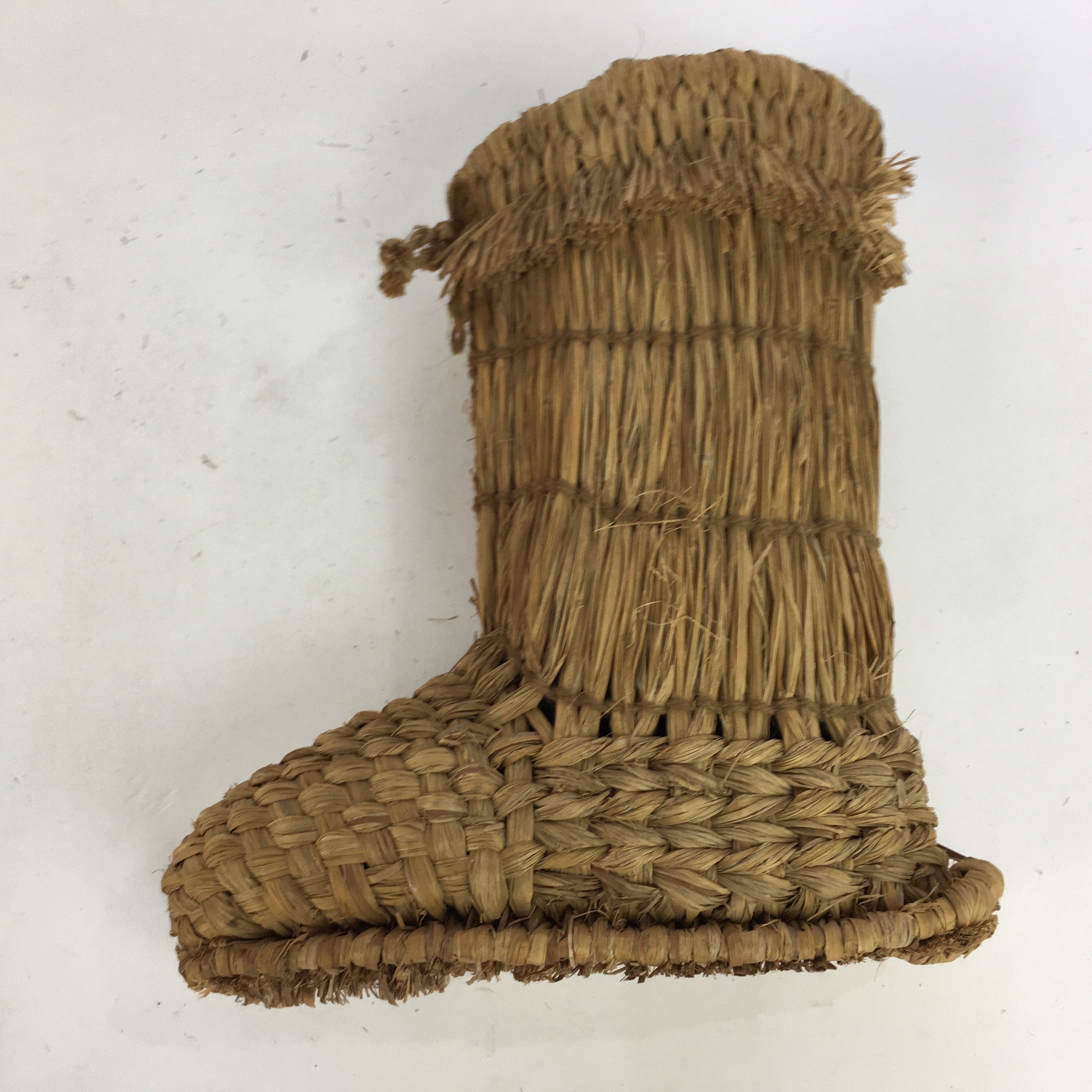 Japanese Straw Boots Vtg Wara Nagagutsu Snow Boots Handmade Folk Craft Z2