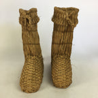 Japanese Straw Boots Vtg Wara Nagagutsu Snow Boots Handmade Folk Craft Z2