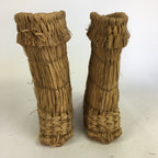 Japanese Straw Boots Vtg Wara Nagagutsu Snow Boots Handmade Folk Craft Z2
