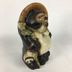 Japanese Tanuki Ceramic Raccoon Dog Shigaraki ware Statue Vtg Pottery BD673