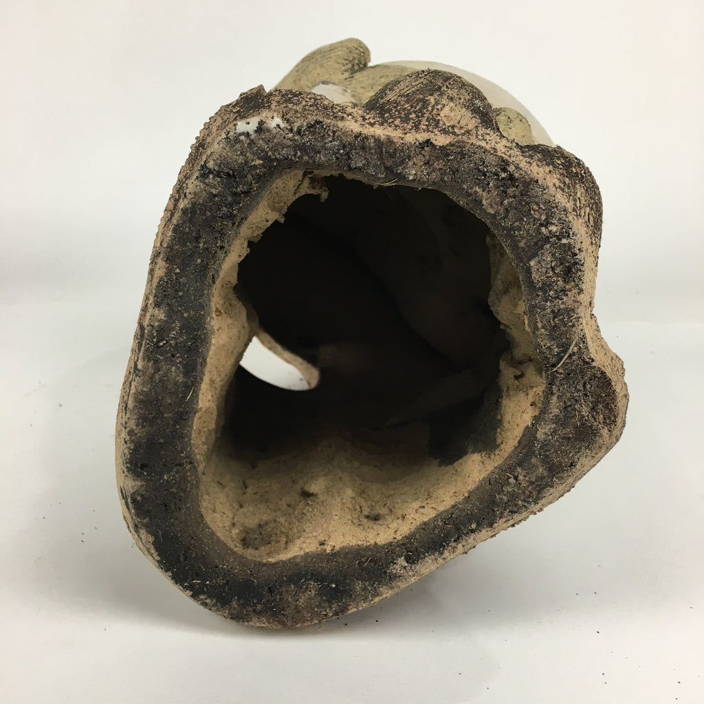 Japanese Tanuki Ceramic Raccoon Dog Shigaraki ware Statue Vtg Pottery BD721