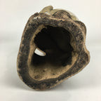 Japanese Tanuki Ceramic Raccoon Dog Shigaraki ware Statue Vtg Pottery BD721