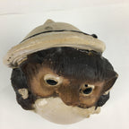 Japanese Tanuki Ceramic Raccoon Dog Shigaraki ware Statue Vtg Pottery BD722
