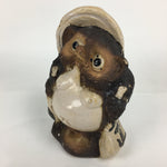 Japanese Tanuki Ceramic Raccoon Dog Shigaraki ware Statue Vtg Pottery BD722