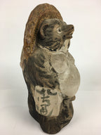 Japanese Tanuki Ceramic Raccoon Dog Shigaraki ware Statue Vtg Pottery BD723