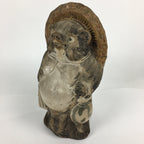 Japanese Tanuki Ceramic Raccoon Dog Shigaraki ware Statue Vtg Pottery BD723