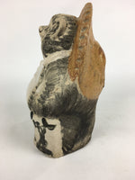 Japanese Tanuki Ceramic Raccoon Dog Shigaraki ware Statue Vtg Pottery BD728