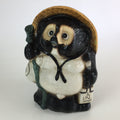 Japanese Tanuki Ceramic Raccoon Dog Statue Shigaraki ware Vtg Pottery BD839