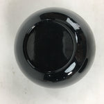 Japanese Tea Caddy Vtg Natsume Lacquerware Replica Black Crest Design NM84