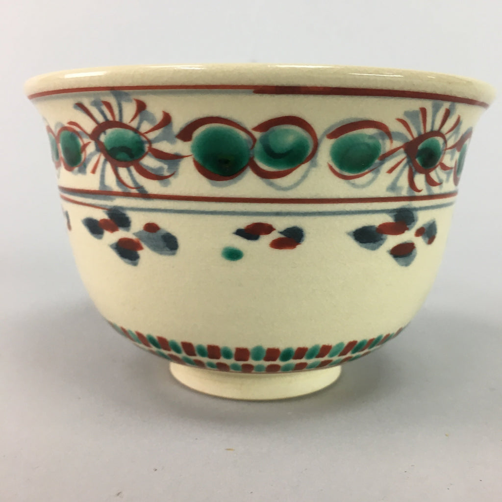 Japanese Tea Ceremony Bowl Inuyama ware Chawan Vtg Pottery Red GTB470