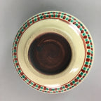 Japanese Tea Ceremony Bowl Inuyama ware Chawan Vtg Pottery Red GTB470
