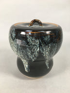 Japanese Tea Ceremony Ceramic Lidded Water Pot Mizusashi Vtg Pottery MS38