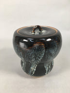 Japanese Tea Ceremony Ceramic Lidded Water Pot Mizusashi Vtg Pottery MS38