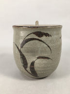Japanese Tea Ceremony Ceramic Lidded Water Pot Mizusashi Vtg Pottery MS39