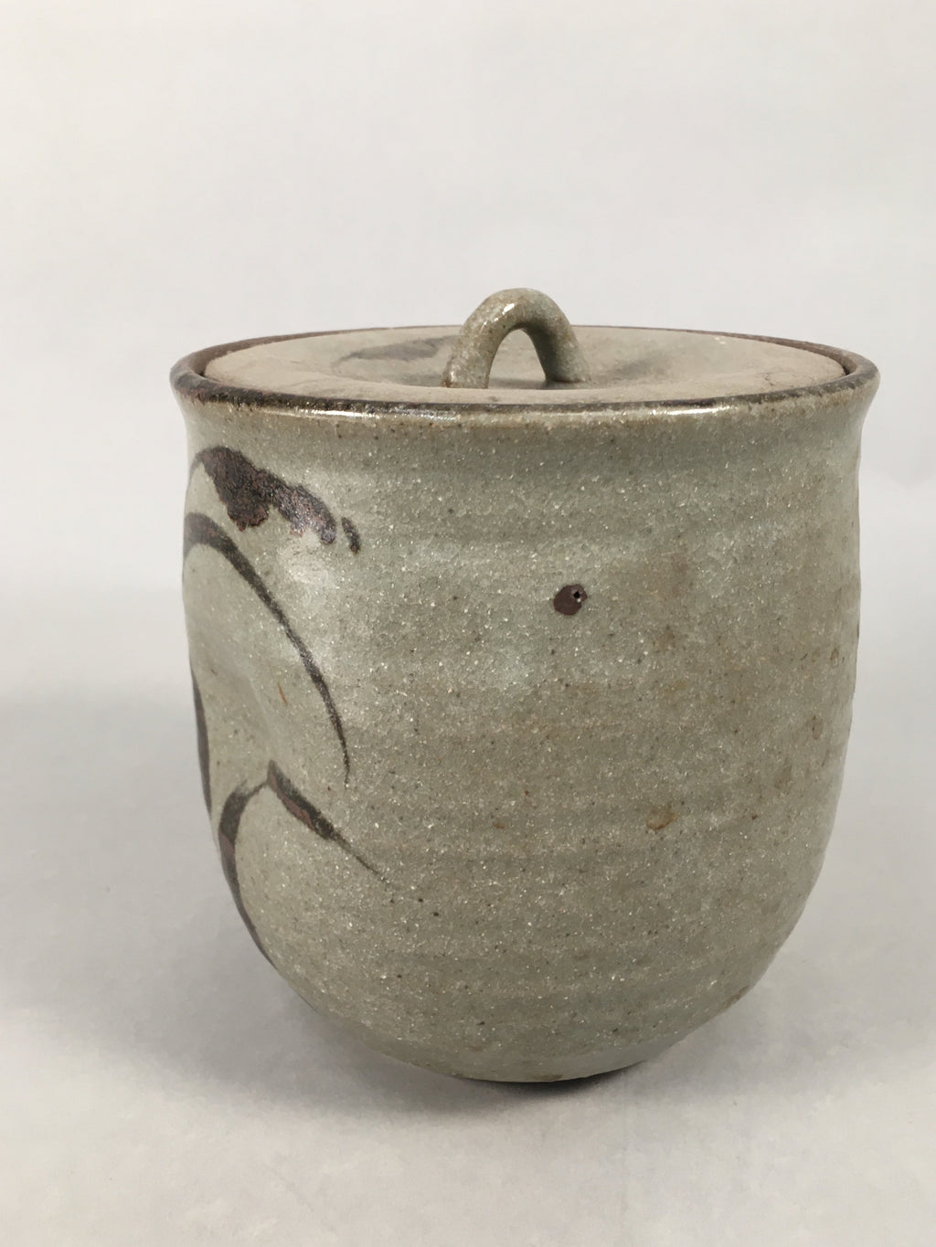 Japanese Tea Ceremony Ceramic Lidded Water Pot Mizusashi Vtg Pottery MS39