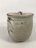 Japanese Tea Ceremony Ceramic Lidded Water Pot Mizusashi Vtg Pottery MS39