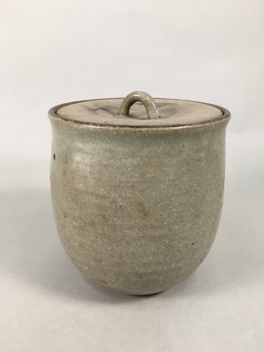 Japanese Tea Ceremony Ceramic Lidded Water Pot Mizusashi Vtg Pottery MS39