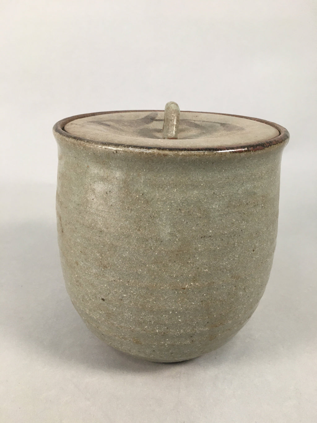 Japanese Tea Ceremony Ceramic Lidded Water Pot Mizusashi Vtg Pottery MS39