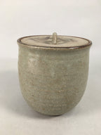 Japanese Tea Ceremony Ceramic Lidded Water Pot Mizusashi Vtg Pottery MS39