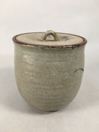 Japanese Tea Ceremony Ceramic Lidded Water Pot Mizusashi Vtg Pottery MS39