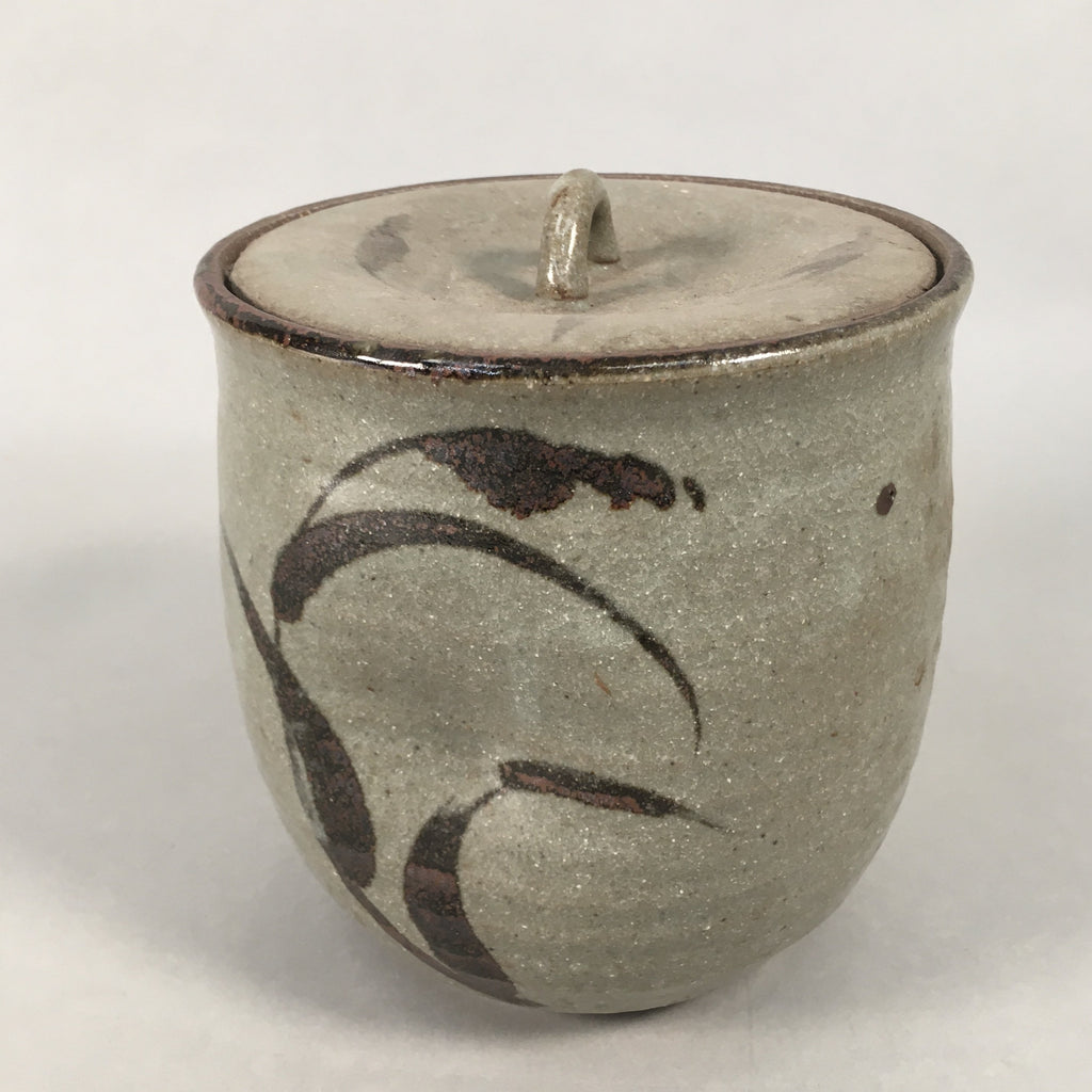 Japanese Tea Ceremony Ceramic Lidded Water Pot Mizusashi Vtg Pottery MS39