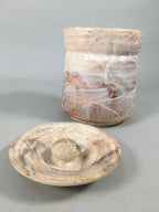 Japanese Tea Ceremony Ceramic Lidded Water Pot Mizusashi Vtg Pottery MS40